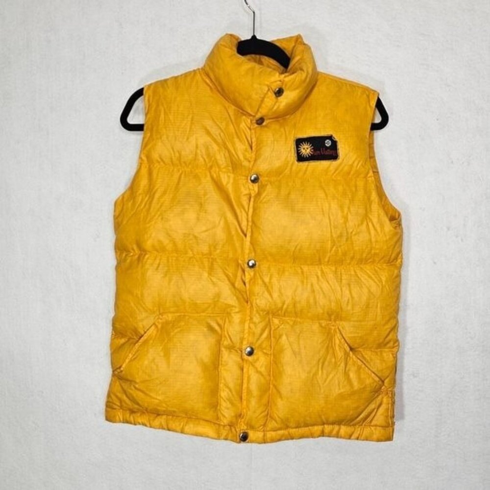 Vintage North Face Yellow Sun Valley Sleeveless Quilted Puffer Vest